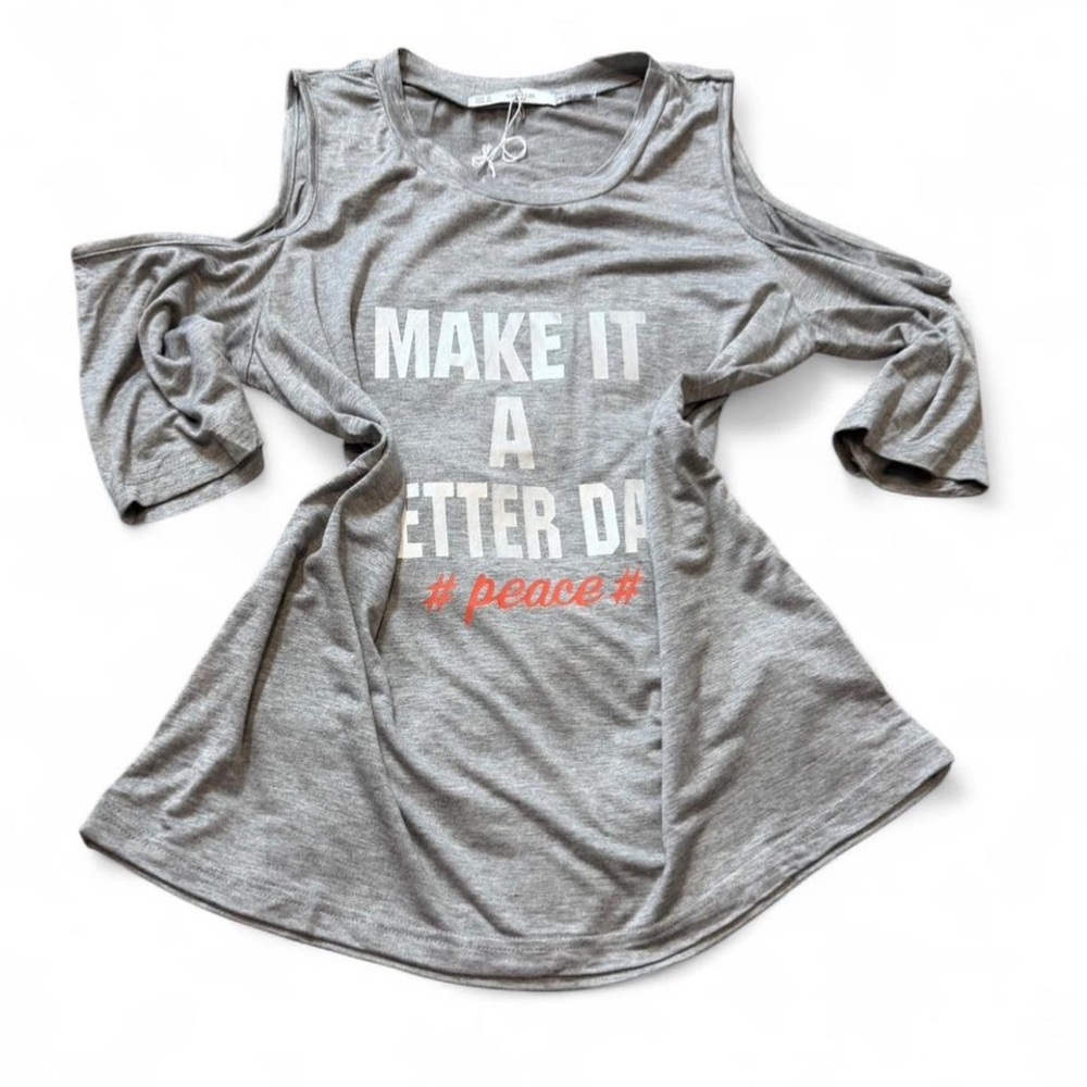 ‎Graphic Cold Shoulder Tee - Picture 2 of 14